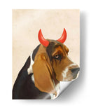 Little Diablo Basset Hound - Fab Funky | Cuadro decorativo de Canvas Lab