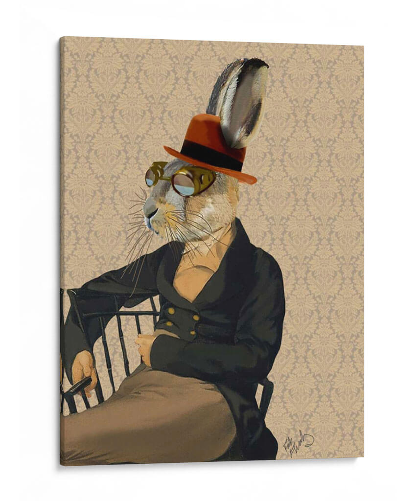 Horatio Hare En Silla - Fab Funky | Cuadro decorativo de Canvas Lab