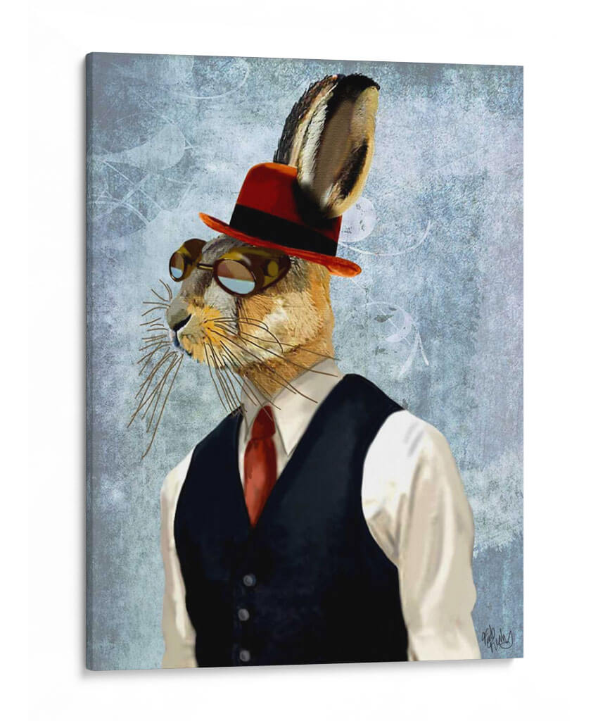 Horatio Hare En Chaleco - Fab Funky | Cuadro decorativo de Canvas Lab