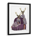 Twins Deer En Vestidos Púrpuras - Fab Funky | Cuadro decorativo de Canvas Lab