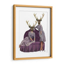 Twins Deer En Vestidos Púrpuras - Fab Funky | Cuadro decorativo de Canvas Lab