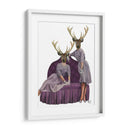 Twins Deer En Vestidos Púrpuras - Fab Funky | Cuadro decorativo de Canvas Lab