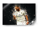 Karim Benzema iluminado | Cuadro decorativo de Canvas Lab