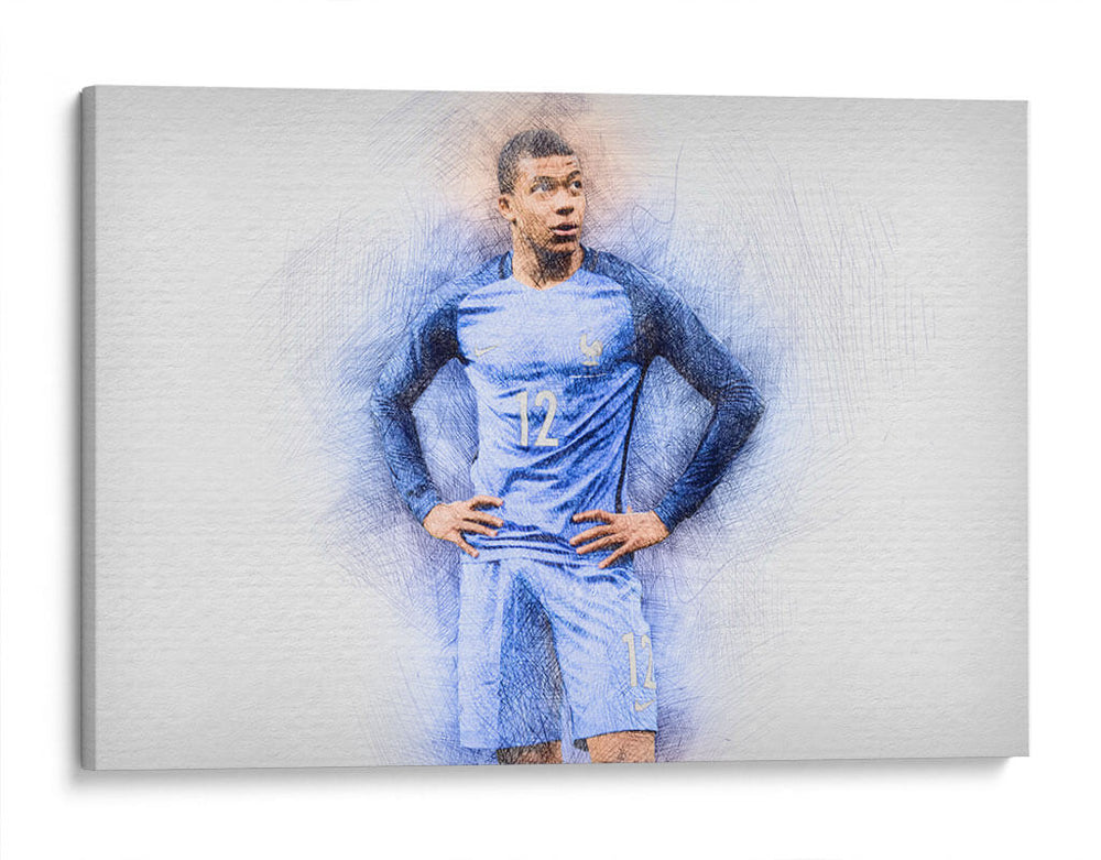 Kylian Mbappé Francia II | Cuadro decorativo de Canvas Lab