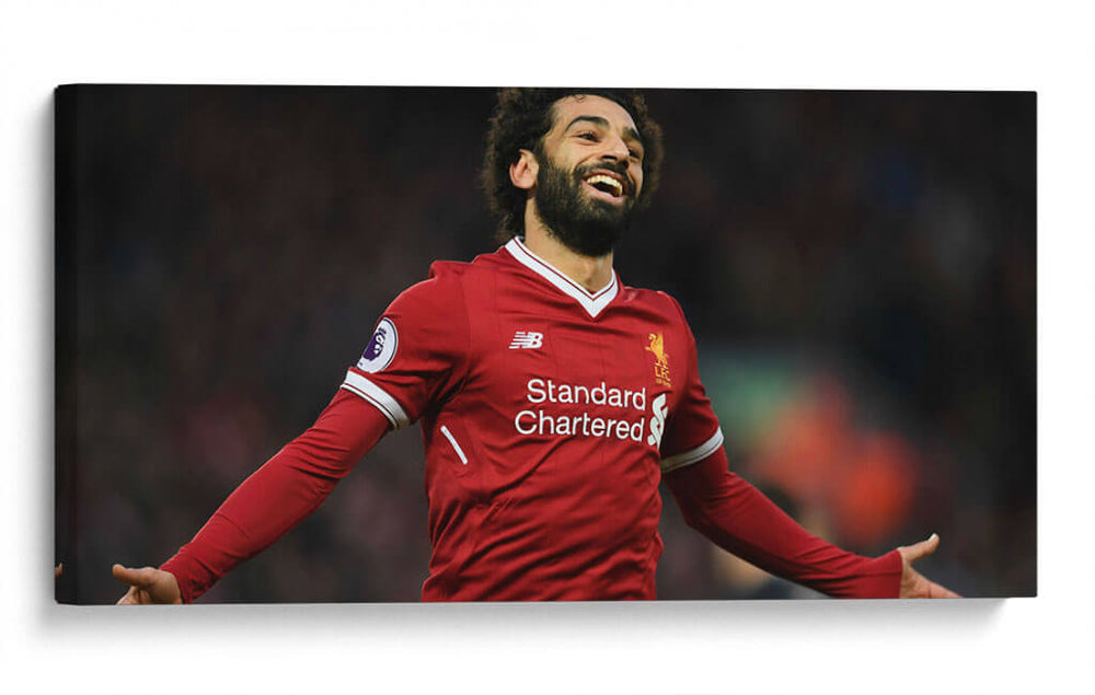 Mohamed Salah regocijado | Cuadro decorativo de Canvas Lab