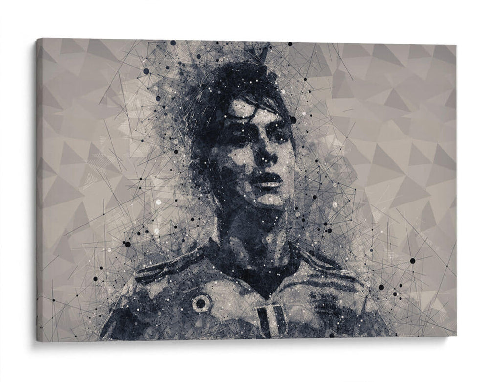 Paulo Dybala blanco y negro | Cuadro decorativo de Canvas Lab