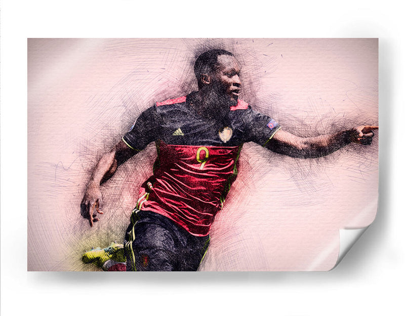 Romelu Lukaku - Bélgica | Cuadro decorativo de Canvas Lab