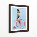 Greyhound En Penny Rojo Farthing - Fab Funky | Cuadro decorativo de Canvas Lab