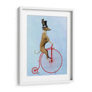 Greyhound En Penny Rojo Farthing - Fab Funky | Cuadro decorativo de Canvas Lab