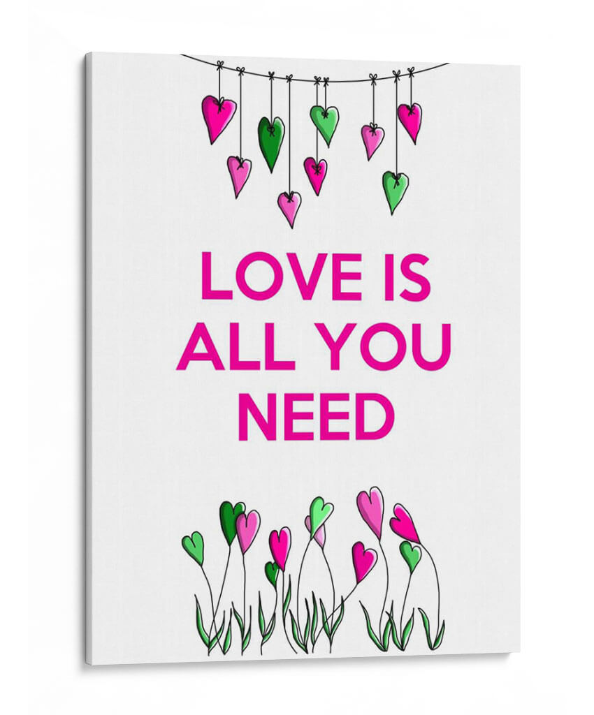 El Amor Es Todo Lo Que Necesitas - Fab Funky | Cuadro decorativo de Canvas Lab