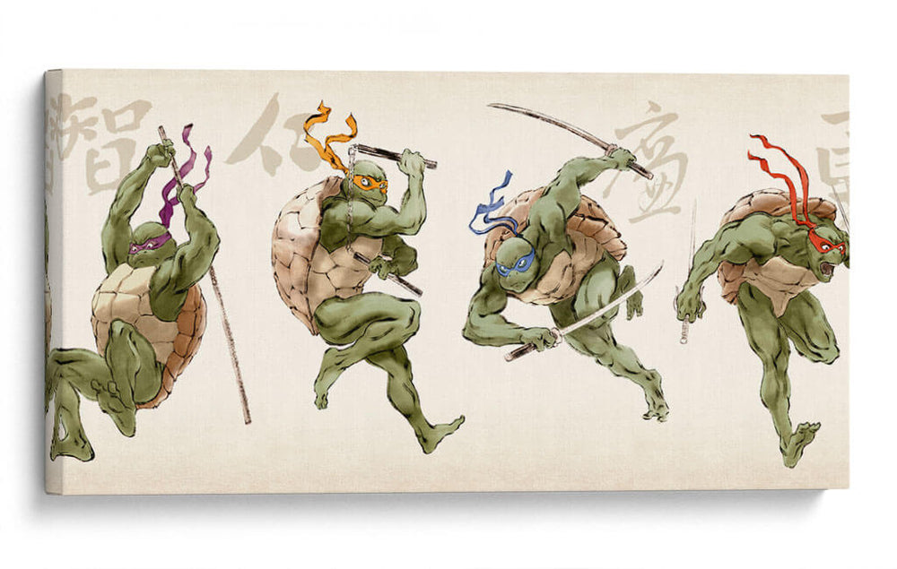 Tortugas al estilo oriental | Cuadro decorativo de Canvas Lab