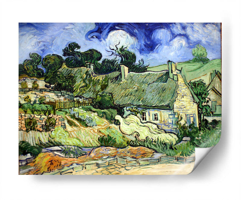 Chozas de Cordeville, en Auvers-sur-Oise - Vincent Van Gogh | Cuadro decorativo de Canvas Lab