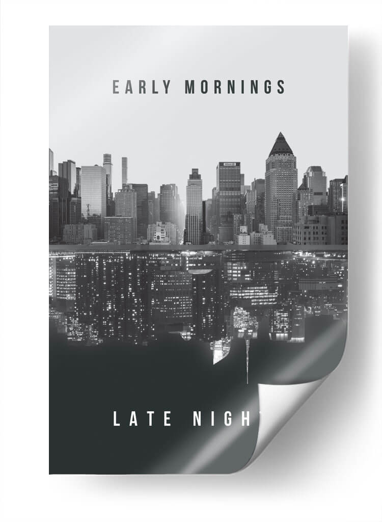 Early mornings, Late nights | Cuadro decorativo de Canvas Lab