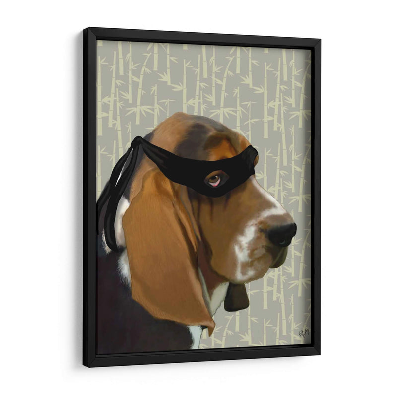 Ninja Basset Hound Dog - Fab Funky | Cuadro decorativo de Canvas Lab