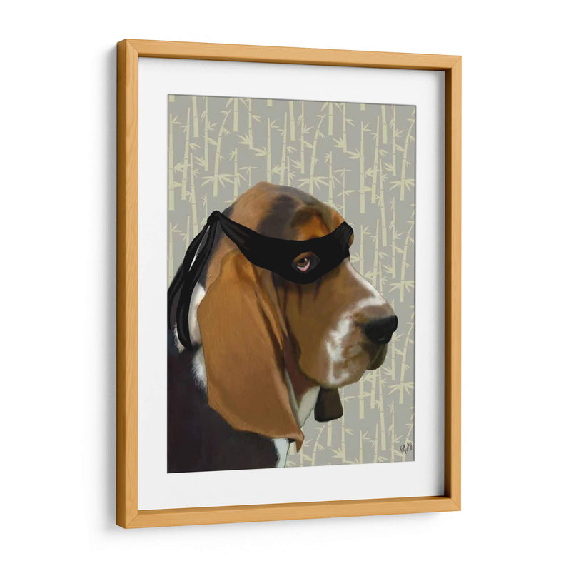 Ninja Basset Hound Dog - Fab Funky | Cuadro decorativo de Canvas Lab