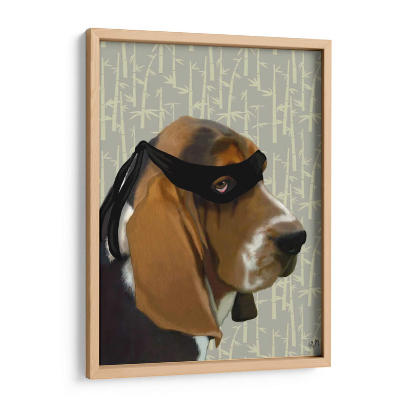 Ninja Basset Hound Dog - Fab Funky | Cuadro decorativo de Canvas Lab