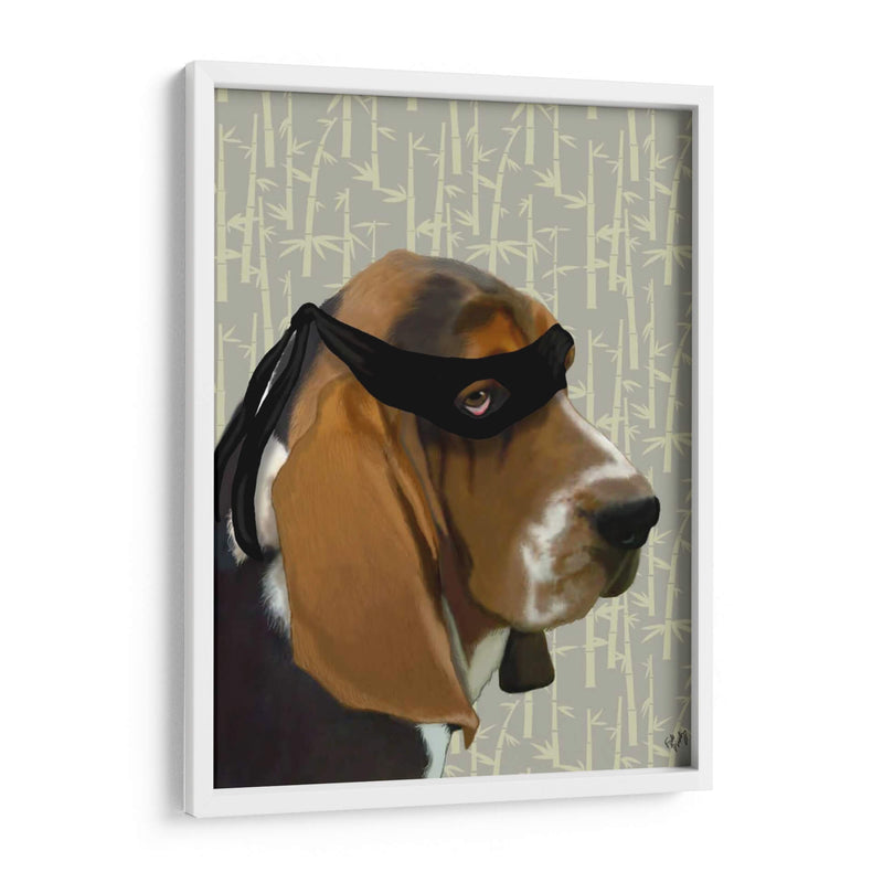 Ninja Basset Hound Dog - Fab Funky | Cuadro decorativo de Canvas Lab