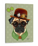 Pug Con Steampunk Bowler Hat - Fab Funky | Cuadro decorativo de Canvas Lab