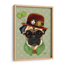 Pug Con Steampunk Bowler Hat - Fab Funky | Cuadro decorativo de Canvas Lab