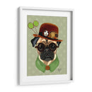 Pug Con Steampunk Bowler Hat - Fab Funky | Cuadro decorativo de Canvas Lab