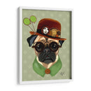 Pug Con Steampunk Bowler Hat - Fab Funky | Cuadro decorativo de Canvas Lab
