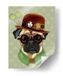 Pug Con Steampunk Bowler Hat - Fab Funky | Cuadro decorativo de Canvas Lab