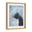 Gato Negro Olfateando Flor - Fab Funky | Cuadro decorativo de Canvas Lab