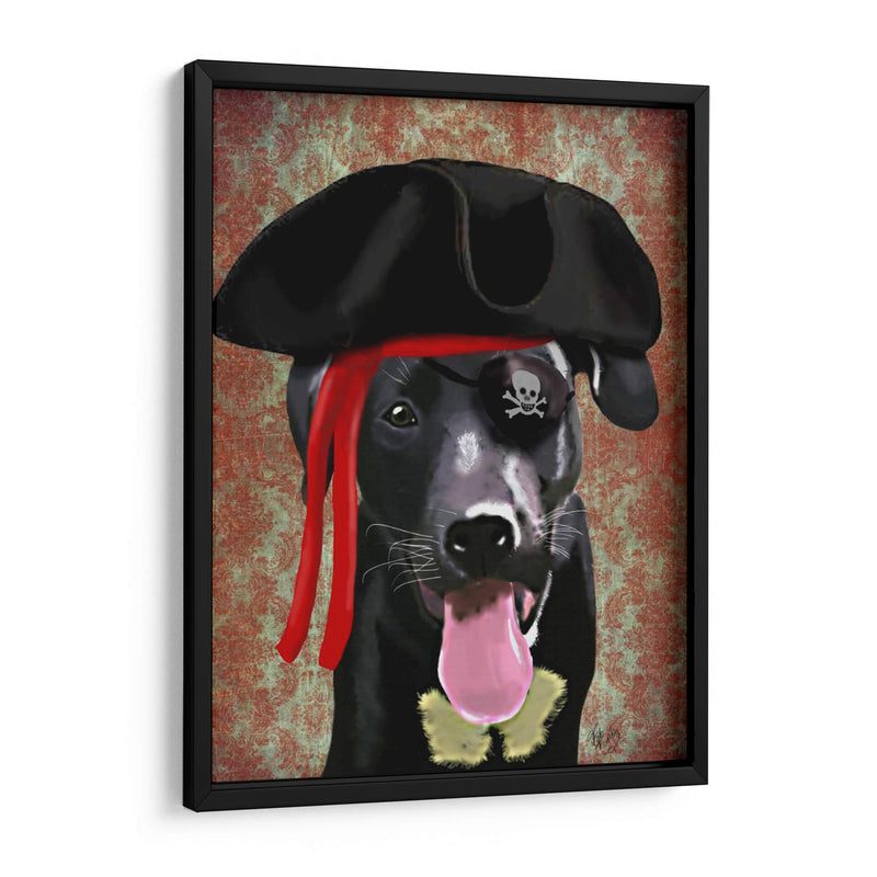 Perro Pirata De Labrador Negro - Fab Funky | Cuadro decorativo de Canvas Lab