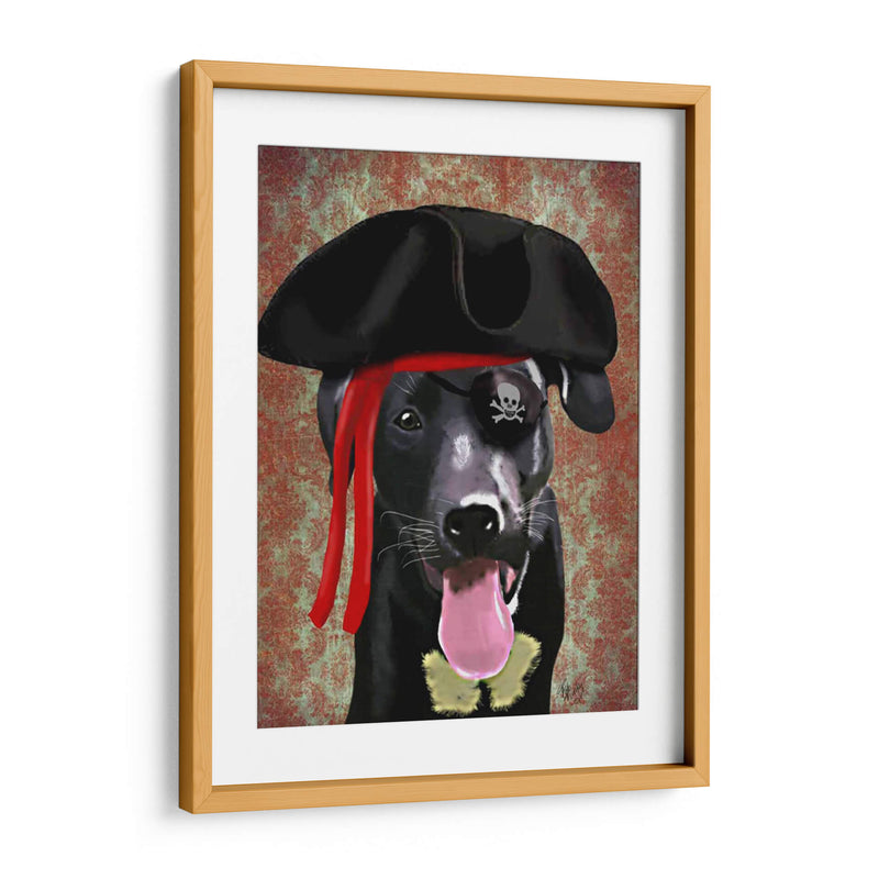 Perro Pirata De Labrador Negro - Fab Funky | Cuadro decorativo de Canvas Lab