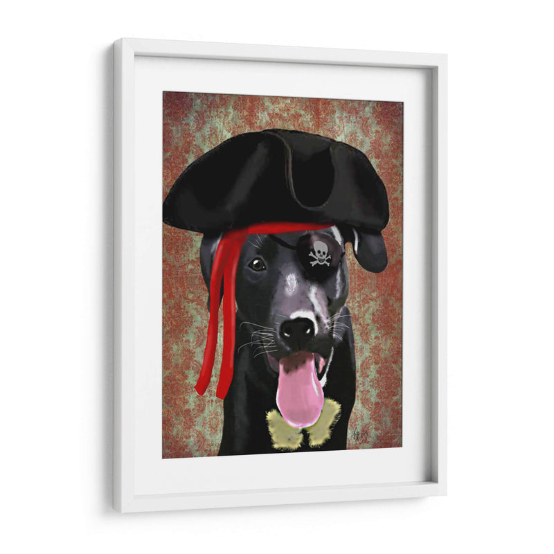 Perro Pirata De Labrador Negro - Fab Funky | Cuadro decorativo de Canvas Lab