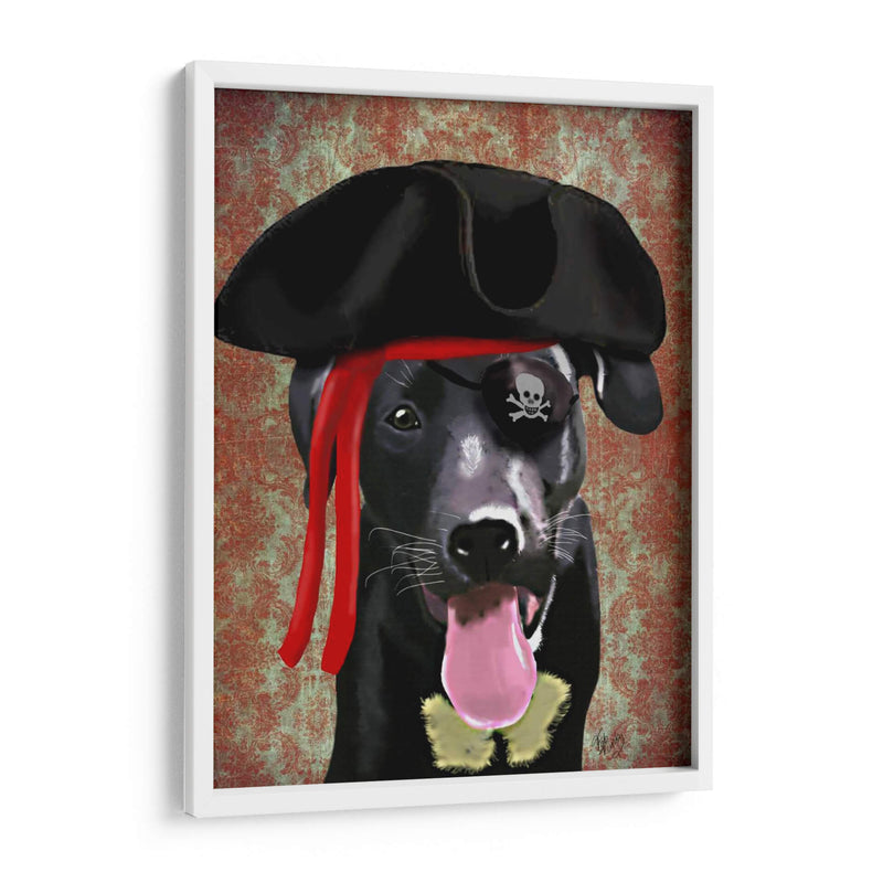 Perro Pirata De Labrador Negro - Fab Funky | Cuadro decorativo de Canvas Lab