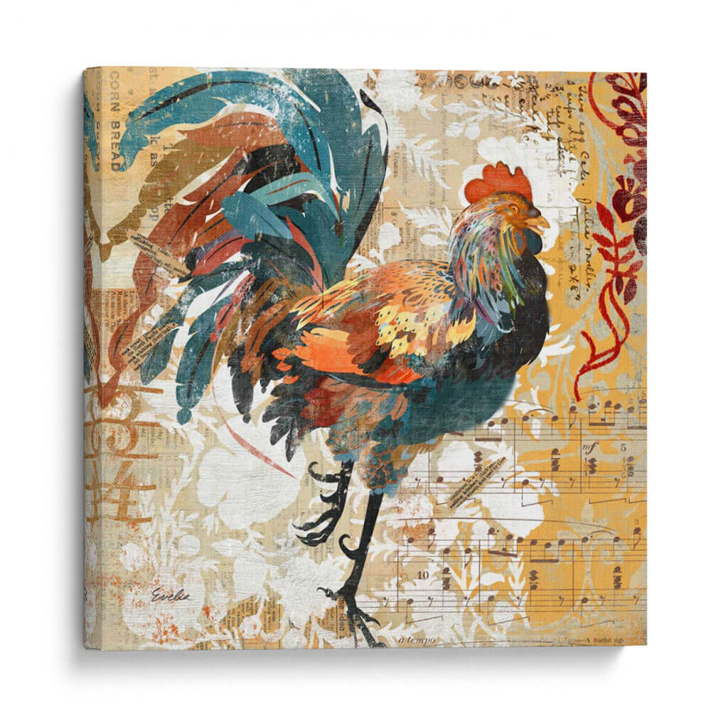 Rooster Flair I - Evelia Designs | Cuadro decorativo de Canvas Lab