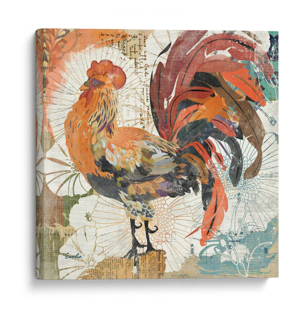 Rooster Flair Ii - Evelia Designs | Cuadro decorativo de Canvas Lab
