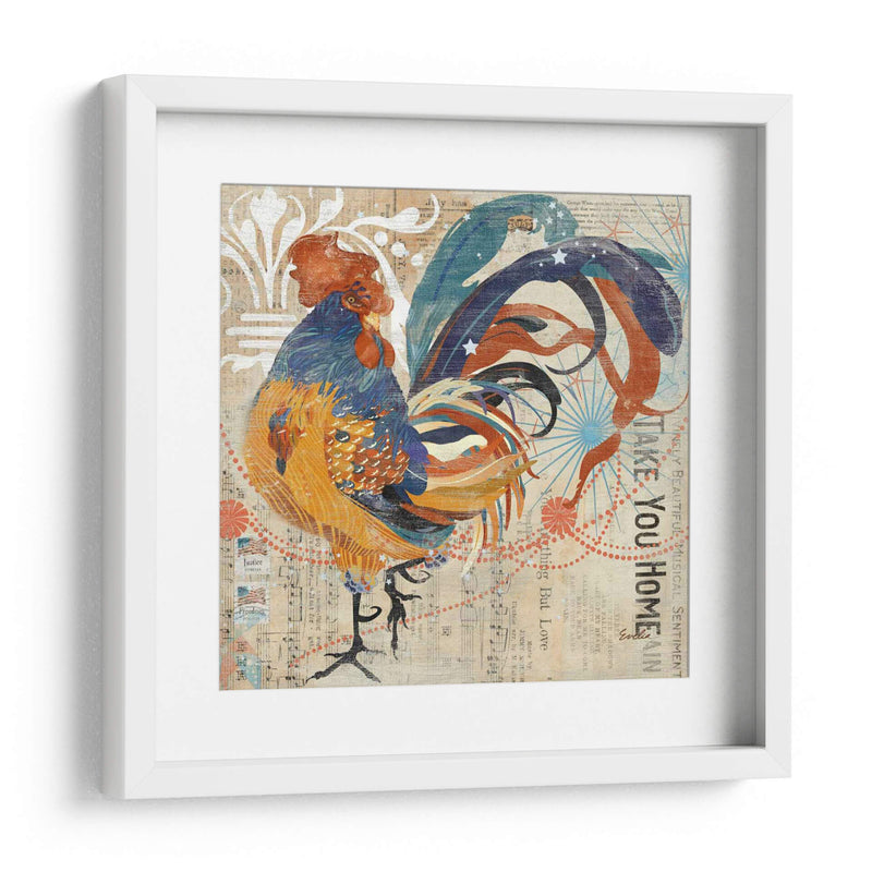 Rooster Flair Iv - Evelia Designs | Cuadro decorativo de Canvas Lab