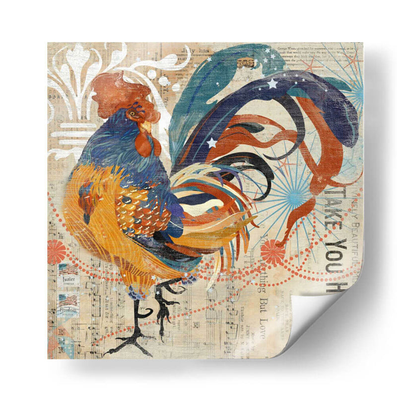 Rooster Flair Iv - Evelia Designs | Cuadro decorativo de Canvas Lab
