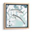 Composición De Ballenas Ii - Megan Meagher | Cuadro decorativo de Canvas Lab