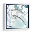 Composición De Ballenas Ii - Megan Meagher | Cuadro decorativo de Canvas Lab
