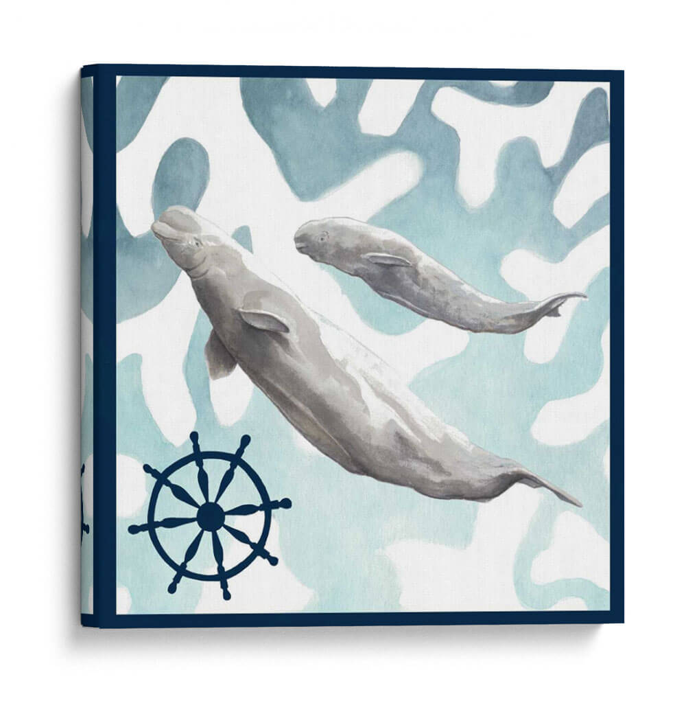 Composición De Ballenas Iv - Megan Meagher | Cuadro decorativo de Canvas Lab