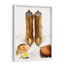 Golden fast food | Cuadro decorativo de Canvas Lab