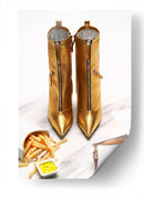 Golden fast food | Cuadro decorativo de Canvas Lab