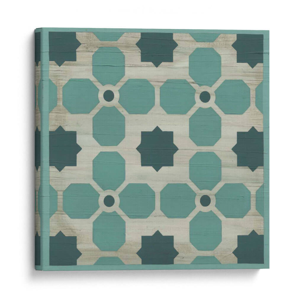 Verdigris Jardín Azulejo I - June Erica Vess | Cuadro decorativo de Canvas Lab