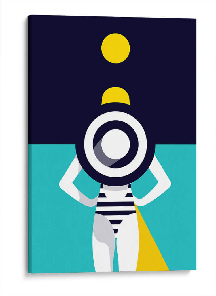 Noche con luna amarilla | Cuadro decorativo de Canvas Lab