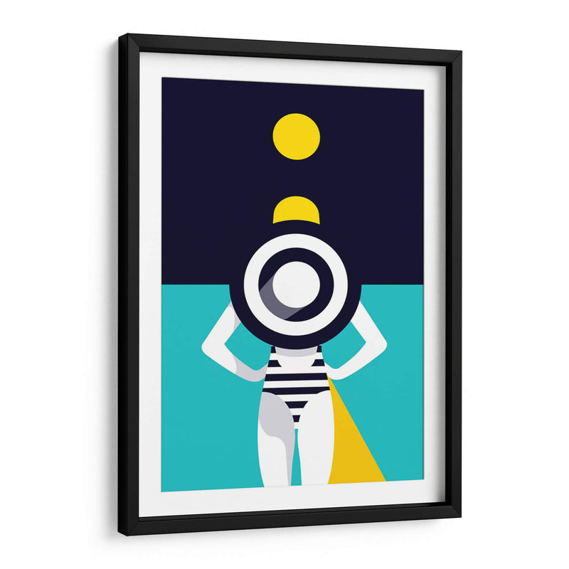 Noche con luna amarilla | Cuadro decorativo de Canvas Lab