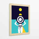 Noche con luna amarilla | Cuadro decorativo de Canvas Lab