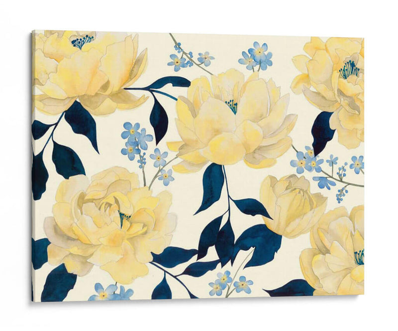 Fleurs Dor Et Bleu I - Grace Popp | Cuadro decorativo de Canvas Lab