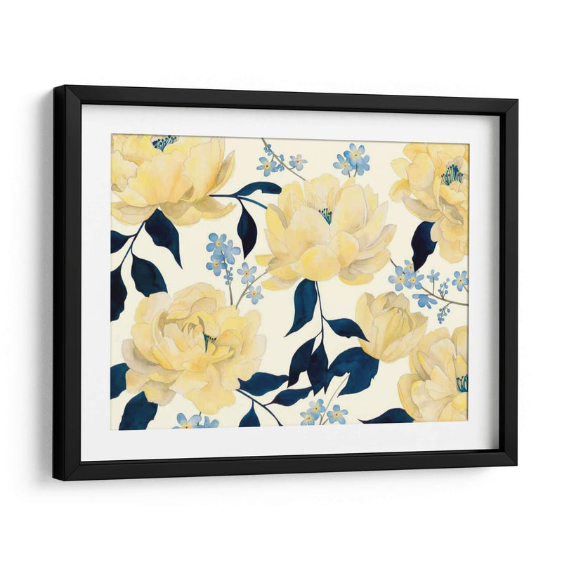 Fleurs Dor Et Bleu I - Grace Popp | Cuadro decorativo de Canvas Lab