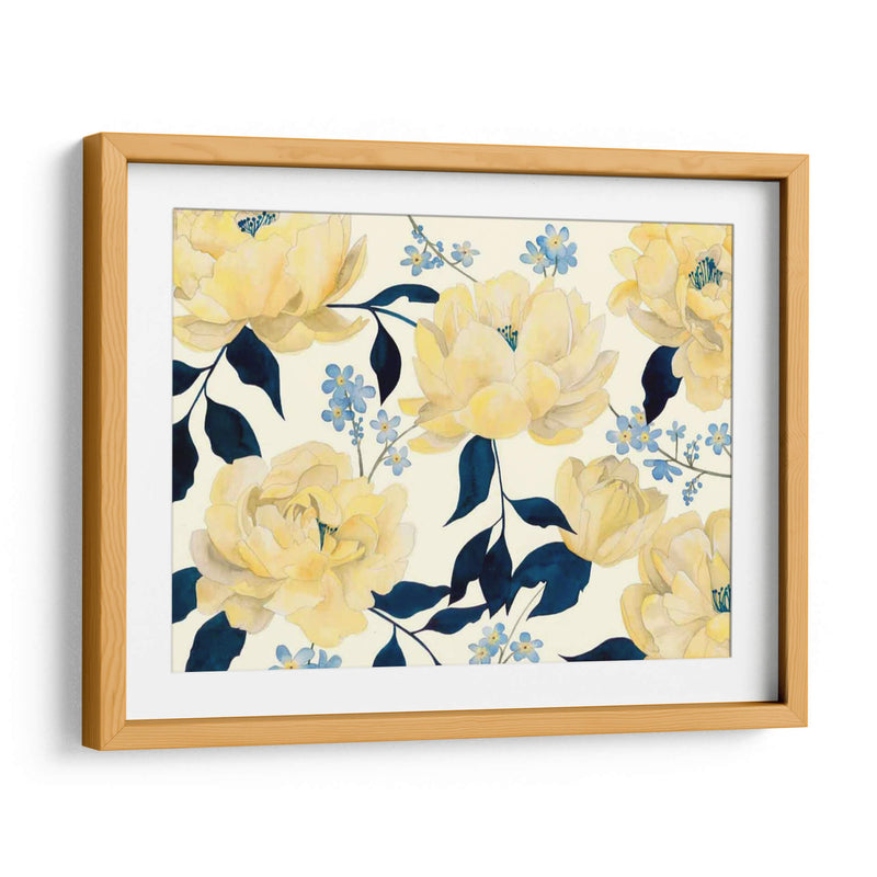 Fleurs Dor Et Bleu I - Grace Popp | Cuadro decorativo de Canvas Lab