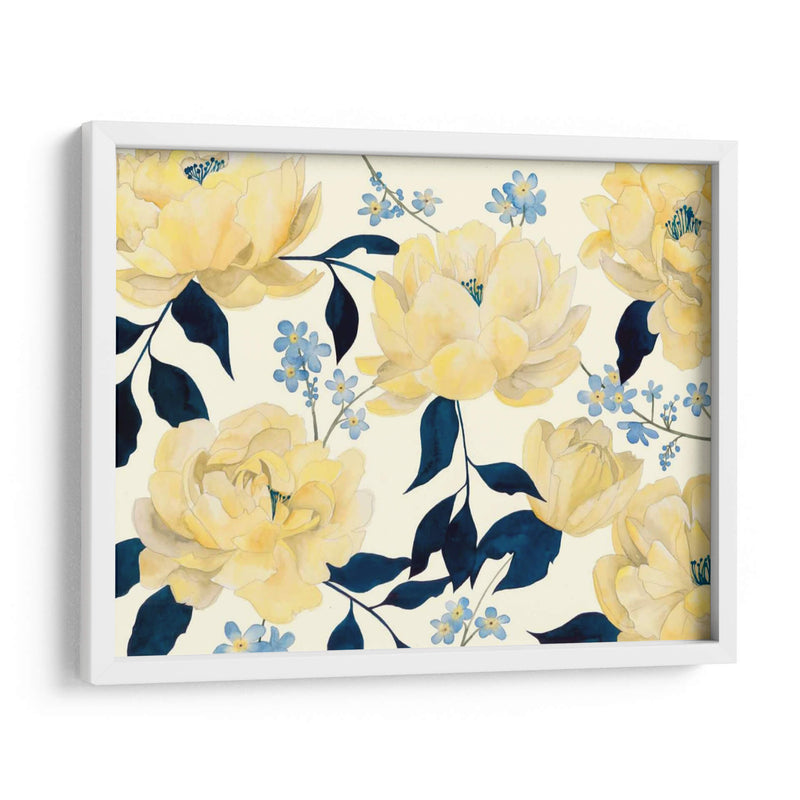 Fleurs Dor Et Bleu I - Grace Popp | Cuadro decorativo de Canvas Lab