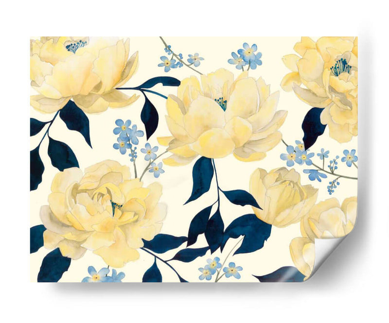 Fleurs Dor Et Bleu I - Grace Popp | Cuadro decorativo de Canvas Lab