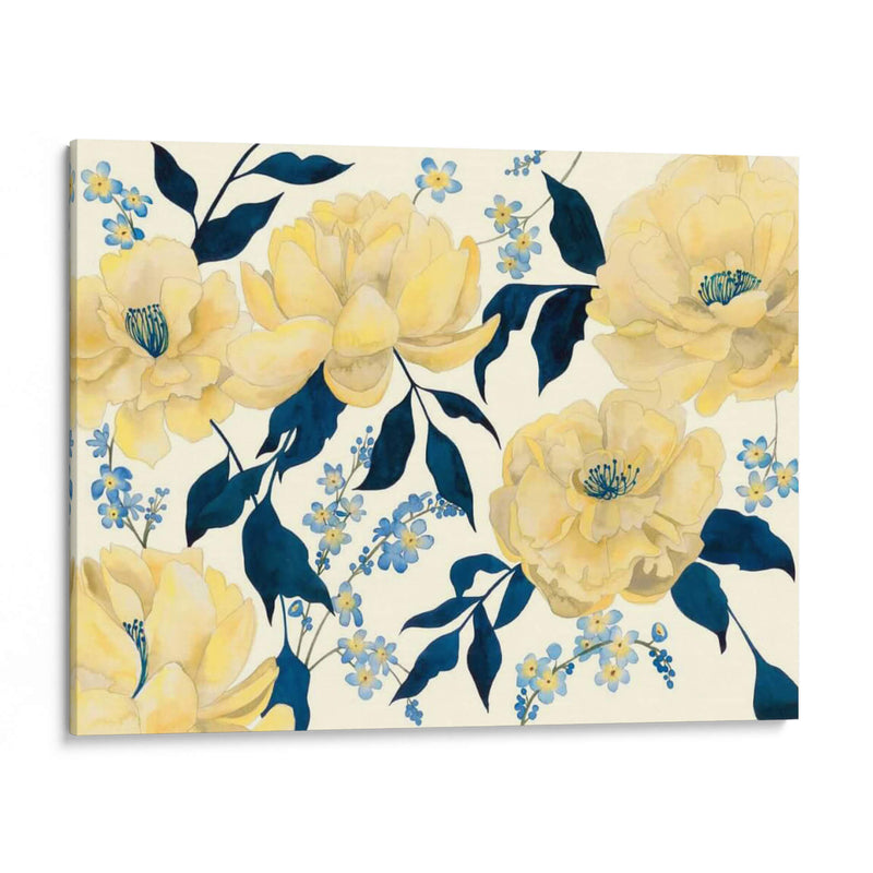 Fleurs Dor Et Bleu Ii - Grace Popp | Cuadro decorativo de Canvas Lab